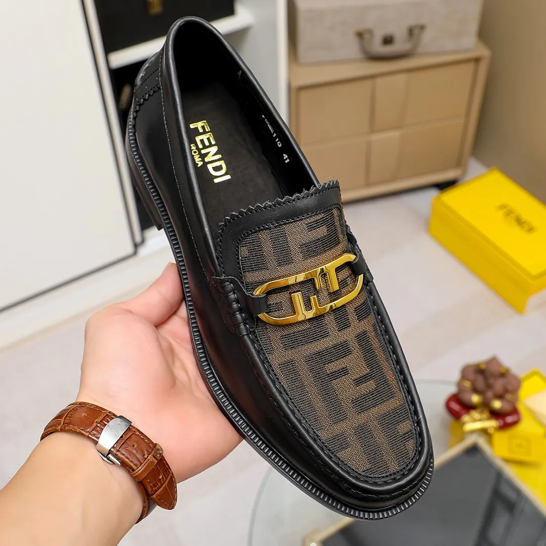Men's shoes💰440 🕷🕷【FENDI】The latest men's formal leather shoes🇨🇳Classic series not to be missed💯The first layer is made of imported first-layer cowhide☘Original quality, the leather is smooth and delicate🎋The version is awesome, the perfect streamlined outline🍇🐮Leather lining, 2 colors, size 38-45...